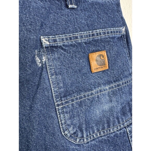 Vintage Carhartt Jeans Mens 37x33 Blue Carpenter Dark Wash Workwear B13DST Y2K - Picture 16 of 16